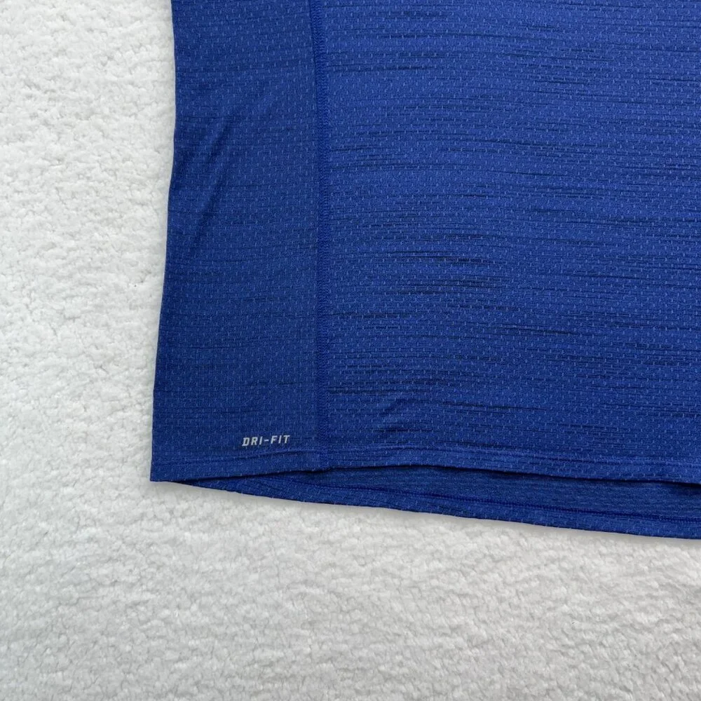 Nike Running Dri Fit Performance T-Shirt Lightweight Reflective Blue Mens 2XL
